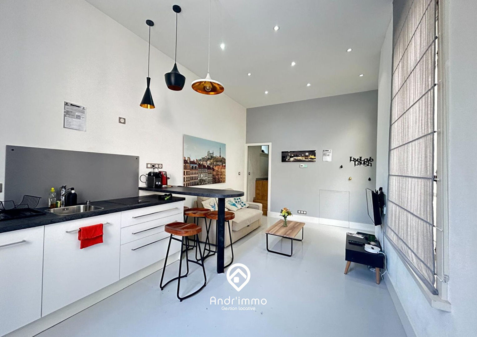 SOVIA / Lyon 09 – T2 meublé de 32m² refait à neuf avec climatisation