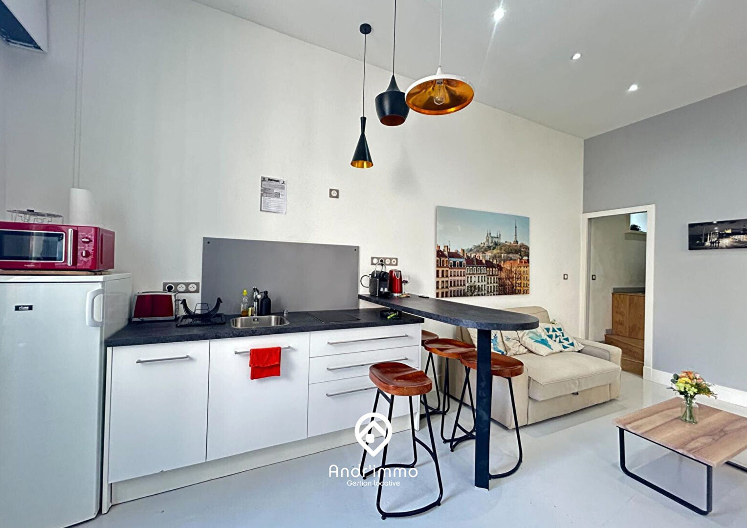 SOVIA / Lyon 09 – T2 meublé de 32m² refait à neuf avec climatisation