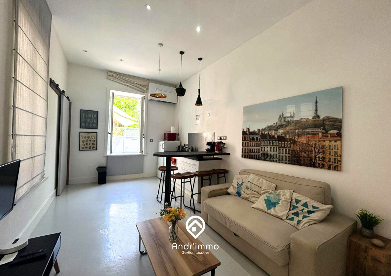 SOVIA / Lyon 09 – T2 meublé de 32m² refait à neuf avec climatisation