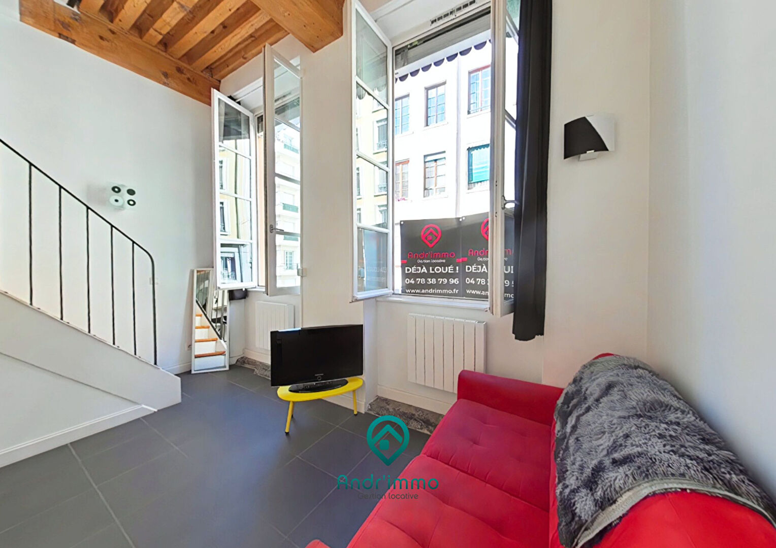 PLATANE – Studio meublé 25m²  – LYON 01 CHARTREUX