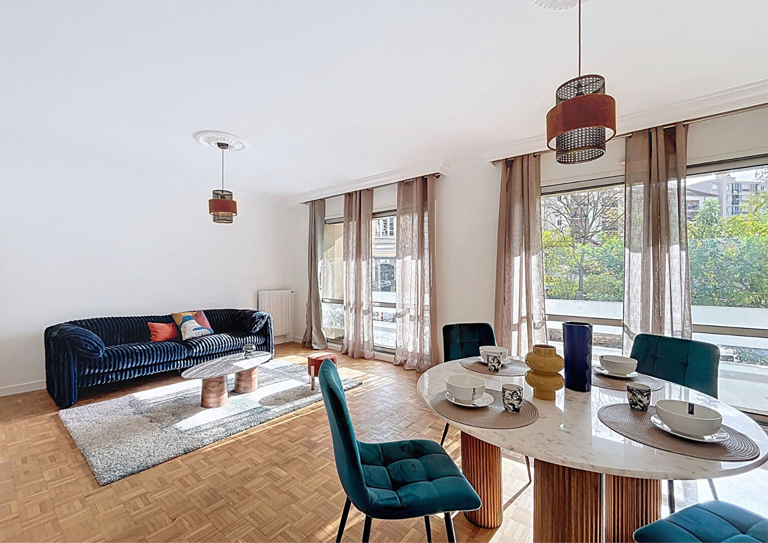 TOLSTOI 163 – T3 meublé de 94m² avec balcons, cave et garage – VILLEURBANNE-GRAND CLEMENT