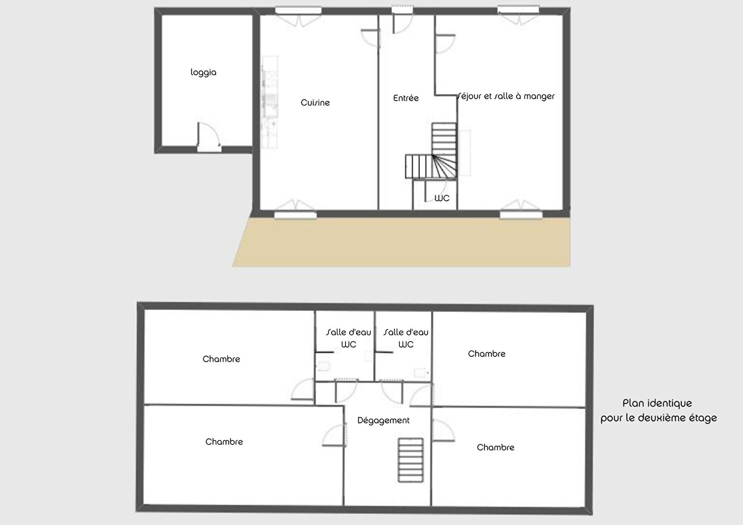 CASA FRATELLI – Chambre à louer dans maison de 9 pièces 210m² (285.00m² au sol) avec espaces verts – SAINT GENIS LAVAL – IRIGNY